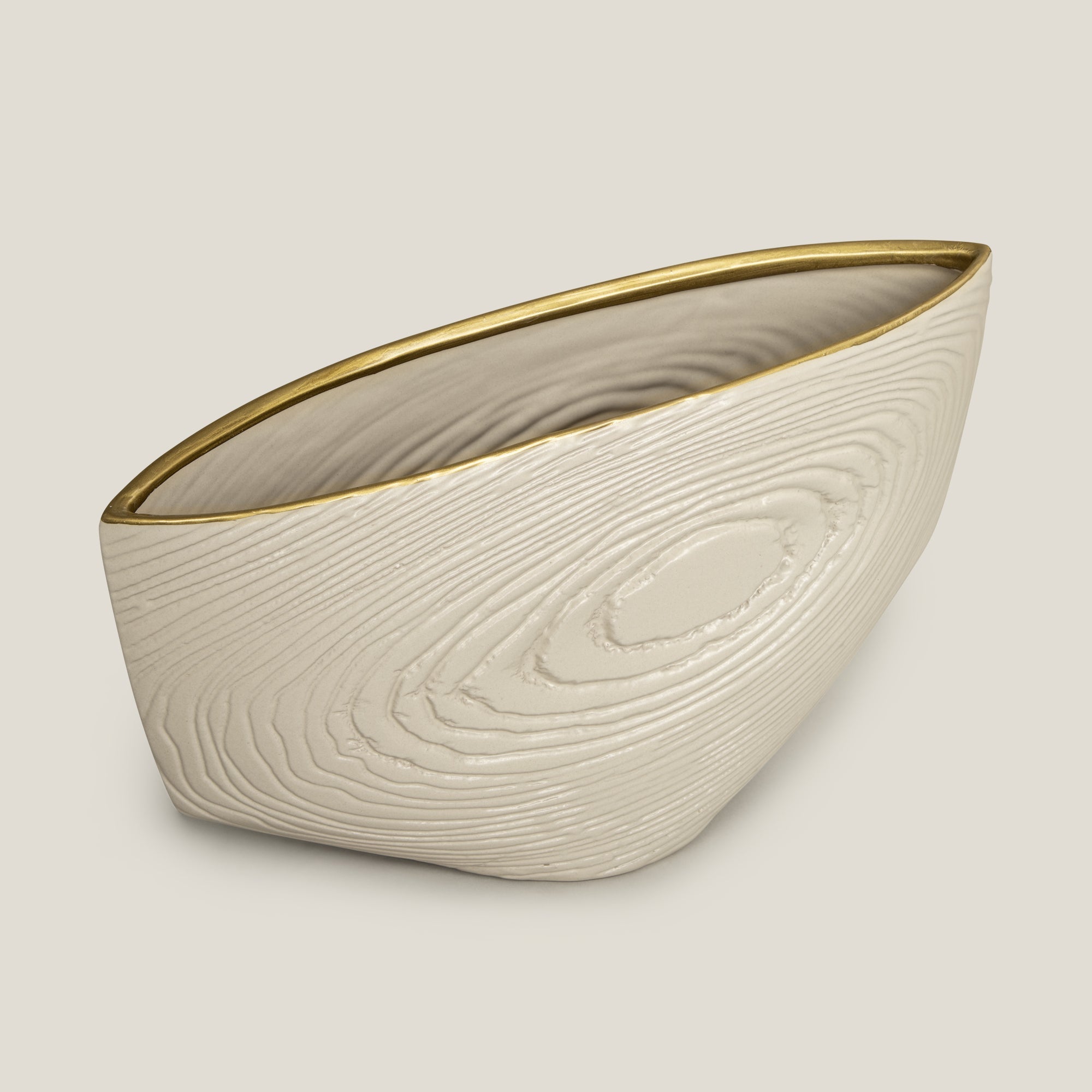 Woodland Beige Textured Ceramic Vase