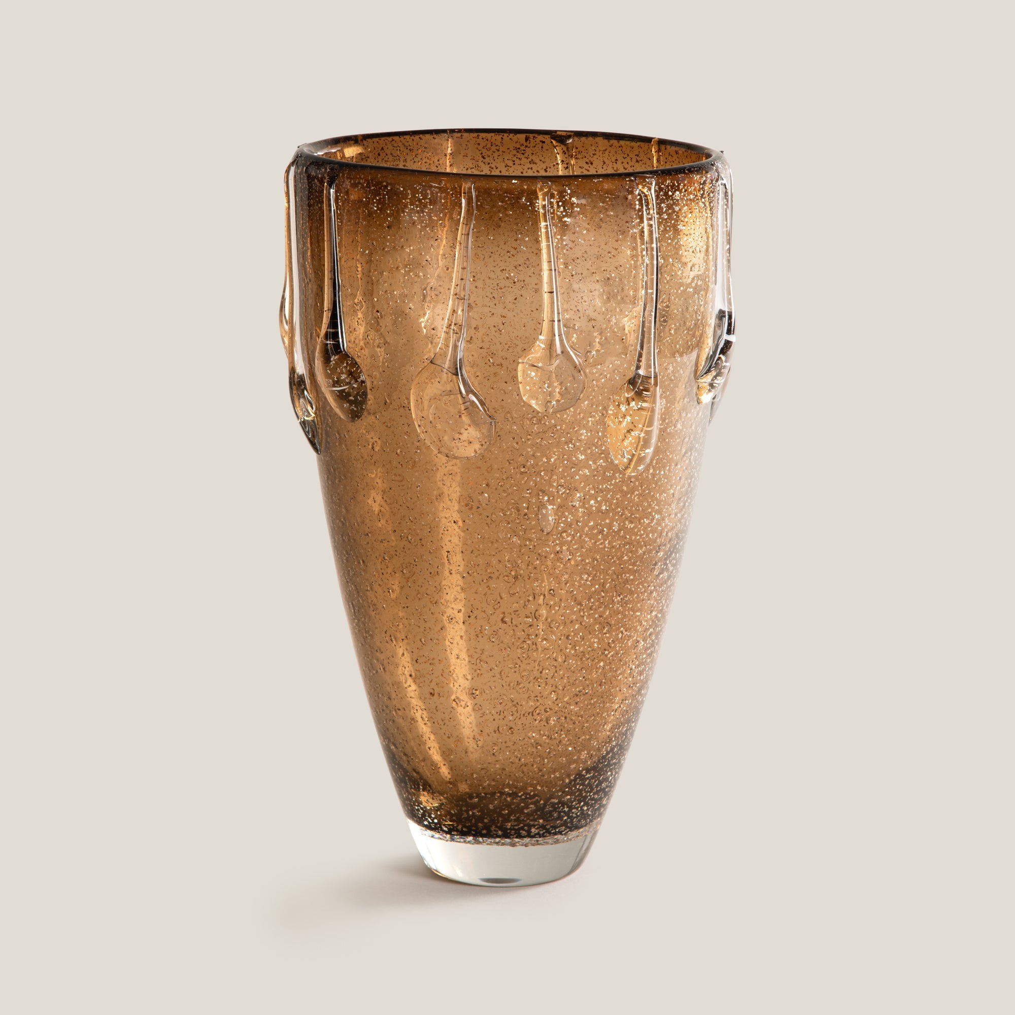 Lacrima Brown Glass Vase